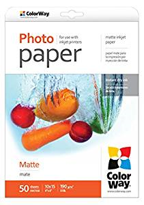 ColorWay Fotopapier  Matný 190g/m,50ks,10×15