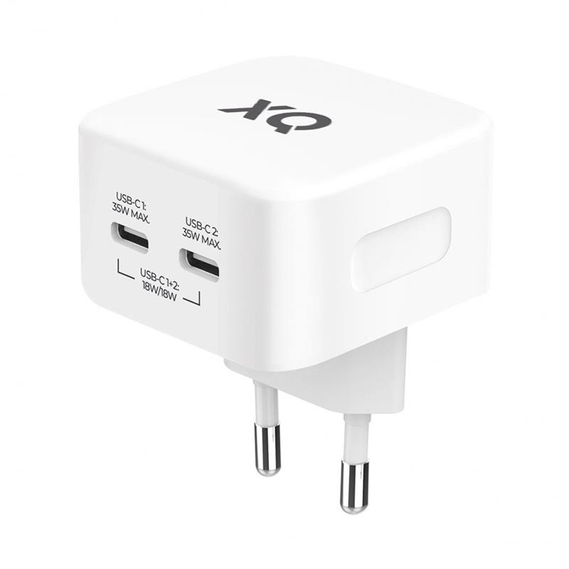 Xqisit USB-C Dual wall charger PD 3.0 35W - White 
