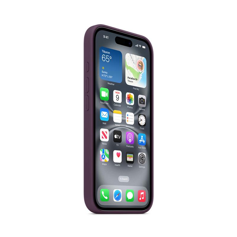 iPhone 16 Silicone Case with MagSafe - Plum 
