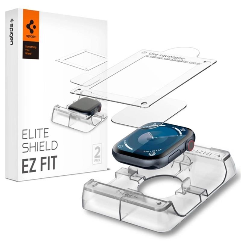 Spigen ochranné sklo Eliteshield EZ Fit pre Apple Watch 10/11 46mm - Clear 