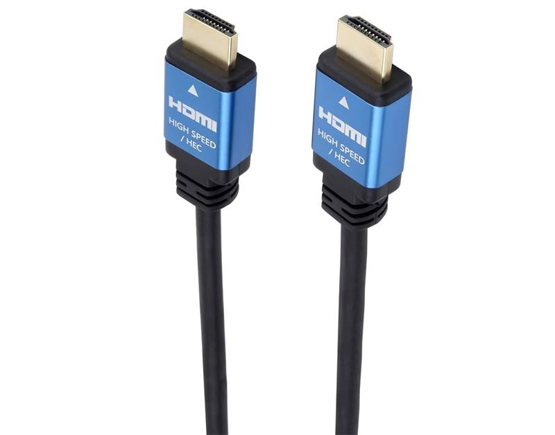 PremumCord 4K HDMI 2.0b High Speed + Ethernet kábel, pozlátené HQ konektory, 0.5m 