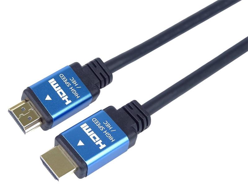 PremumCord 4K HDMI 2.0b High Speed + Ethernet kábel, pozlátené HQ konektory, 0.5m 