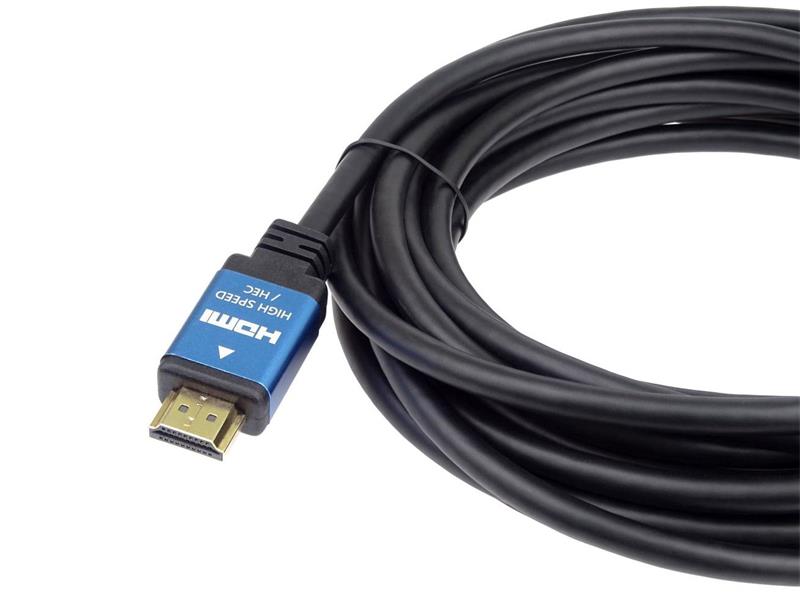 PremumCord 4K HDMI 2.0b High Speed + Ethernet kábel, pozlátené HQ konektory, 0.5m 