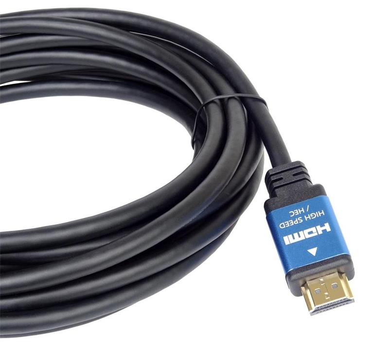 PremumCord 4K HDMI 2.0b High Speed + Ethernet kábel, pozlátené HQ konektory, 0.5m 