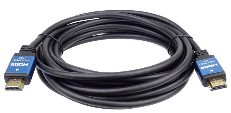 PremumCord 4K HDMI 2.0b High Speed + Ethernet kábel, pozlátené HQ konektory, 0.5m 