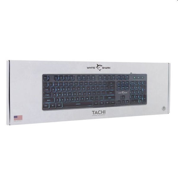 White Shark Gaming membrane keyboard TACHI, US, black 