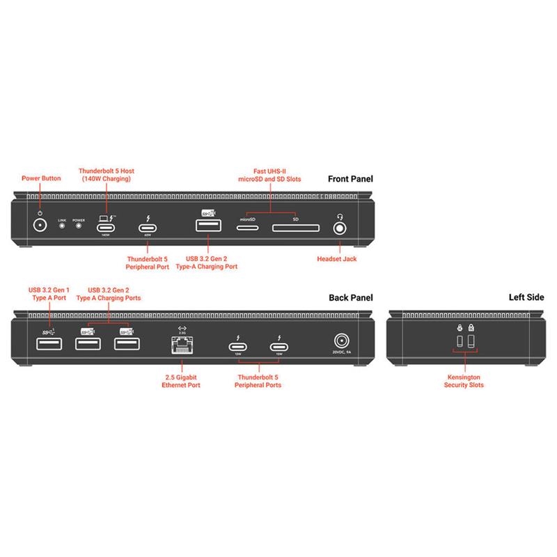 Sonnet Echo 13 Thunderbolt 5 SSD Dock 4TB - Black 