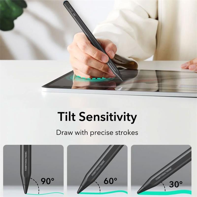 ESR stylus Geo Digital Pencil with built-in Apple Find My Technology - Black 