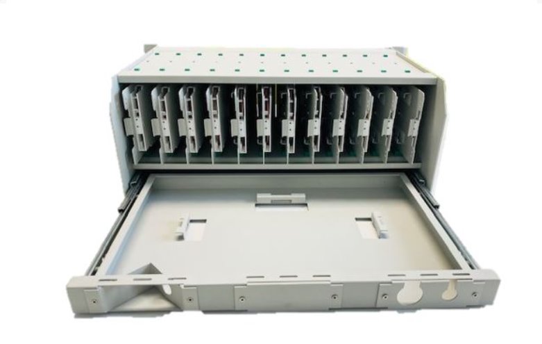 OEM optická vaňa,4U, HighDensity 144x SC/APC simplex, vč.pigtailů SC/APC a kazet, sivá RAL 7035 