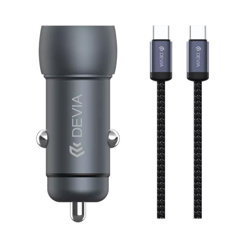 Devia nabíjačka do auta Xtreme Speed Series 48W + USB-C Cable 1m - Deep Sky Gray 