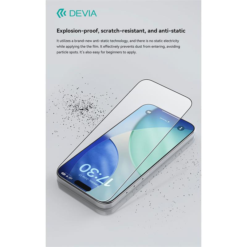 Devia ochranné sklo Star Series pre iPhone Air (10pcs) - Black Frame 
