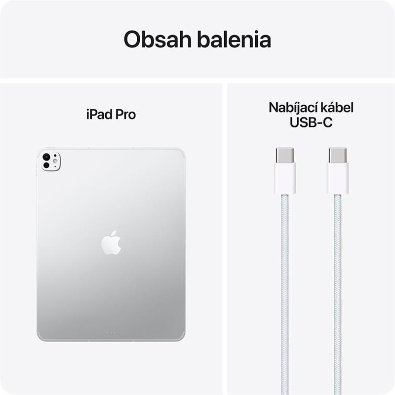iPad Pro 13" Wi-Fi + Cellular 1TB sklo s nanotextúrou - Strieborný (2025) 