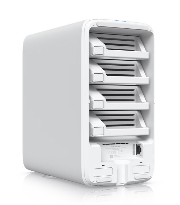 Ubiquiti UniFi UNAS-4   (4x 3,5"HDD + 2x M.2 NVMe; 2,5GLAN, POE+++)  biela 