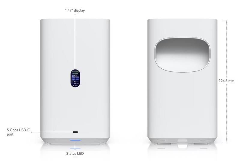 Ubiquiti UniFi UNAS-4   (4x 3,5"HDD + 2x M.2 NVMe; 2,5GLAN, POE+++)  biela 