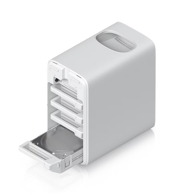 Ubiquiti UniFi UNAS-4   (4x 3,5"HDD + 2x M.2 NVMe; 2,5GLAN, POE+++)  biela 