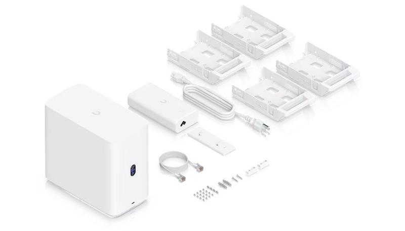 Ubiquiti UniFi UNAS-4   (4x 3,5"HDD + 2x M.2 NVMe; 2,5GLAN, POE+++)  biela 
