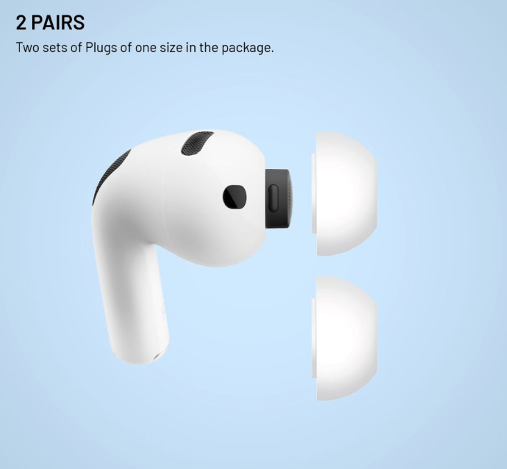 FIXED silikonové štuple pre Apple AirPods Pro 3, veľkosť L, 2 sady 