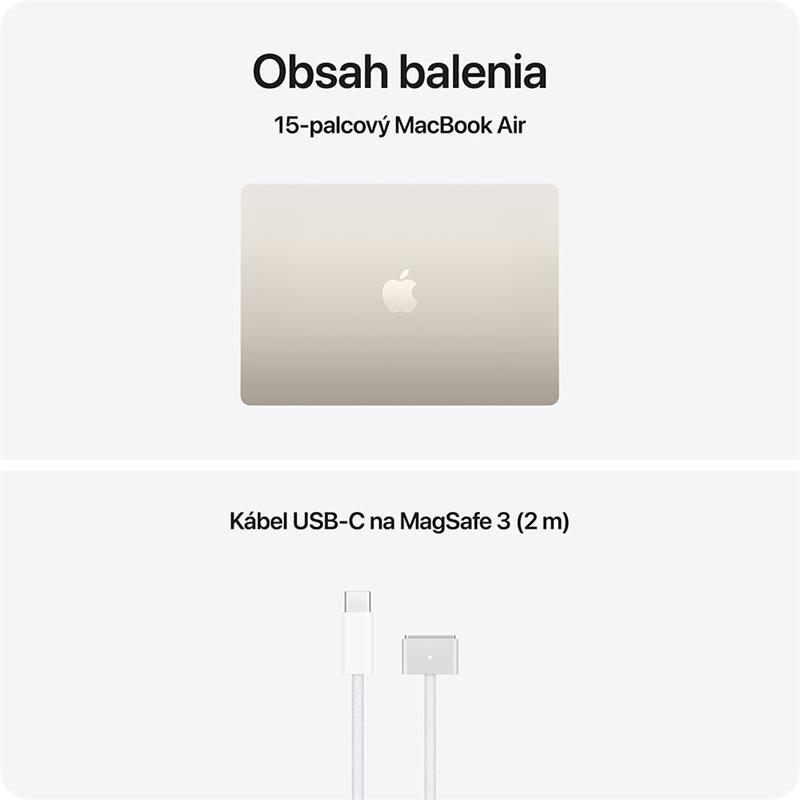 MacBook Air 15" Apple M5 10C CPU 10C GPU 16GB 512GB Hviezdny biely SK 