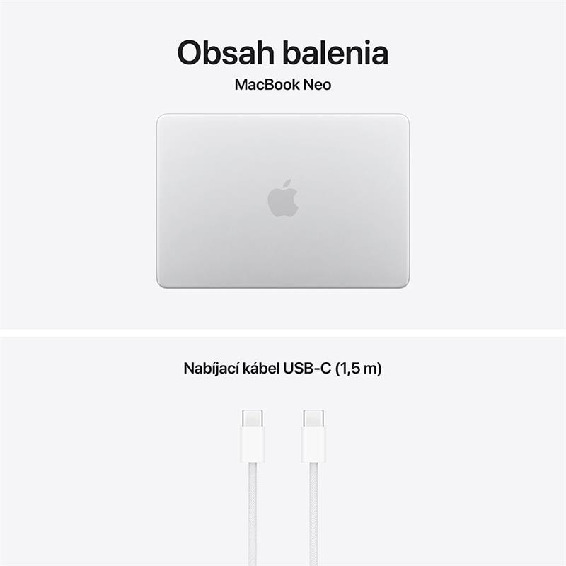 MacBook Neo 13" Apple A18 Pro 6C CPU 5C GPU 8GB 256GB Strieborný SK 