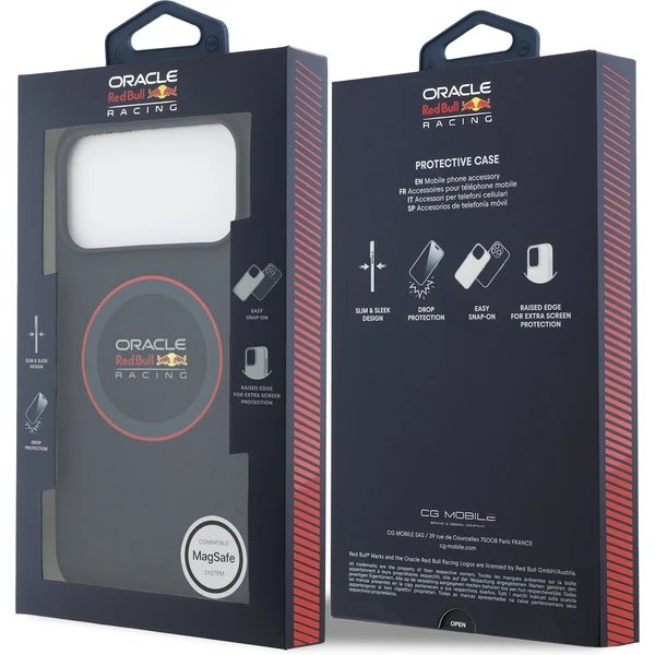 Red Bull Silicone Red Ring MagSafe Zadný Kryt pre iPhone 17 Pro modrý 