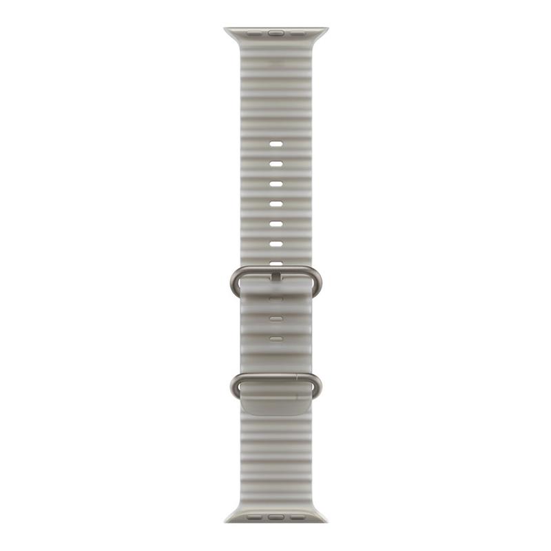 Apple Watch 49mm Translucent Grey Ocean Band - Natural Titanium Finish 