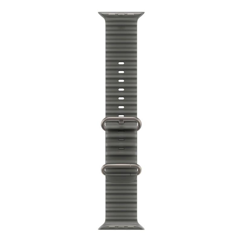 Apple Watch 49mm Translucent Black Ocean Band - Natural Titanium Finish 