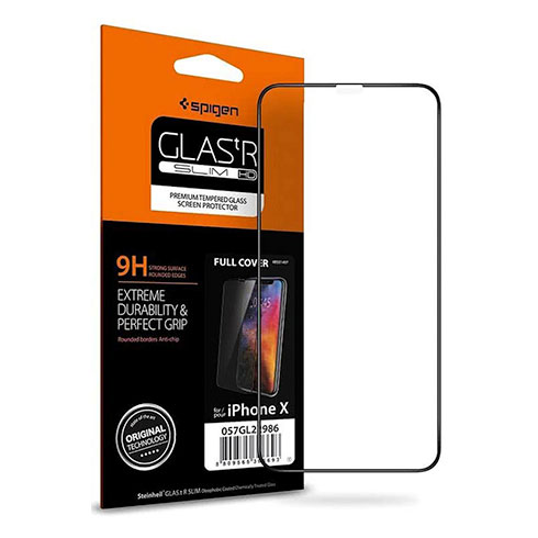 Spigen ochranné sklo Glass FC HD pre iPhone 11 Pro/XS - Black Frame 
