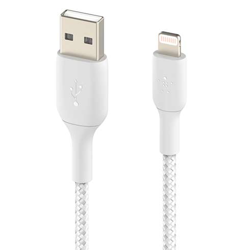 Belkin kábel Boost Charge Braided USB-A to Lightning 3m - White 
