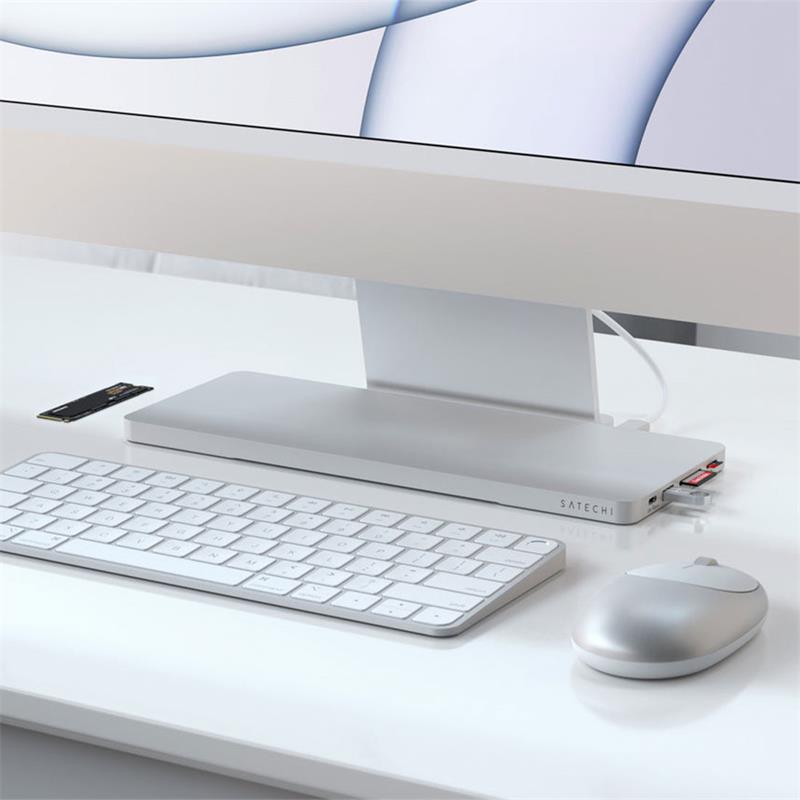 Satechi USB-C Slim Dock pre 24" iMac 2021 & 2023 - Silver Aluminium 