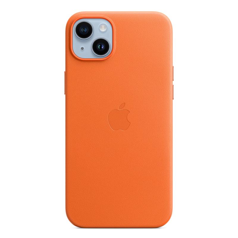 Apple iPhone 14 Plus Leather Case with MagSafe - Orange 