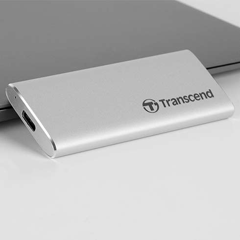 Transcend SSD 250GB ESD260C USB 3.1 Gen 2 - Silver Aluminium 
