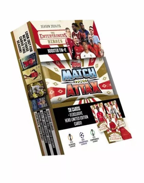 Futbalové karty Topps Match Attax TCG 2024/25 UCC Booster Tin 2 žltá