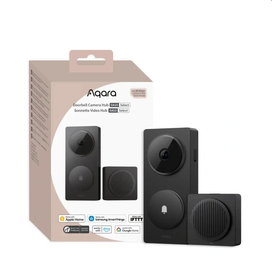 Aqara Smart Home Videozvonček s HUBom, Kamera G410, čierna