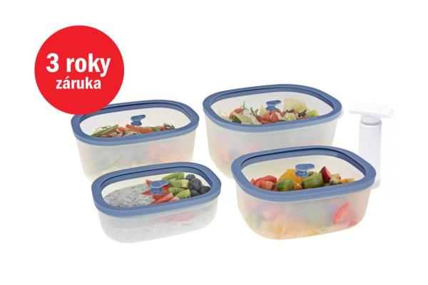 STATUS Fresko 5-dielny set vákuových dóz 177112, modrá