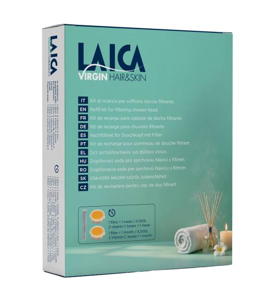 Laica Náhradná sada filtra a vitamínových vložiek pre sprchové hlavice, HI7004 